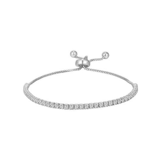 Bratara Tip Tennis Placata cu Aur si Cristale Cubic Zirconia Emily