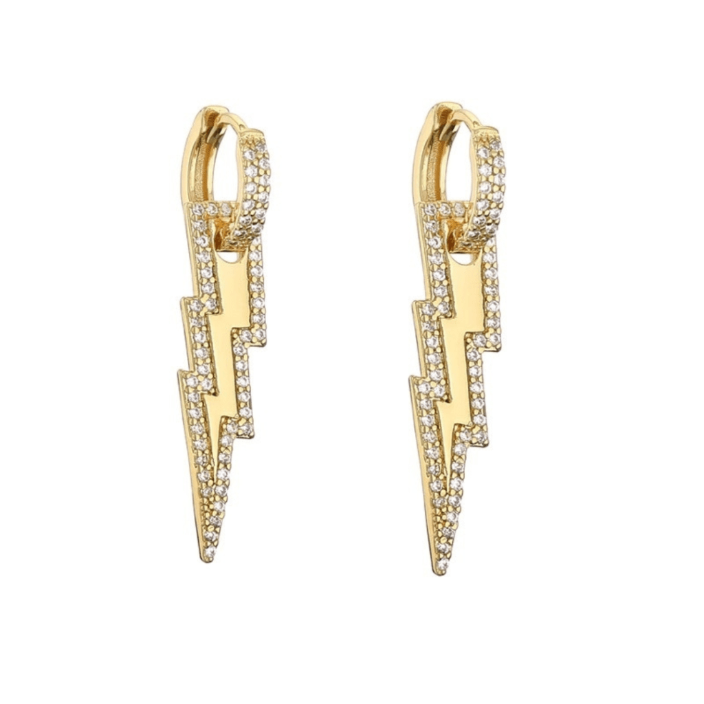 Cercei Placati cu Aur cu Cristale Zirconia Fulger McQueen