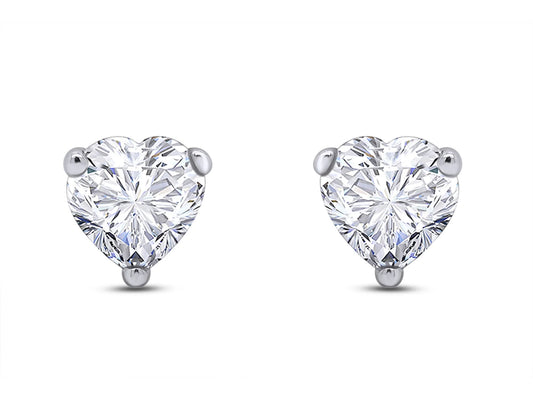 Cercei Placati cu Rodiu cu Cristale Zirconia Inima Crystal Hearts