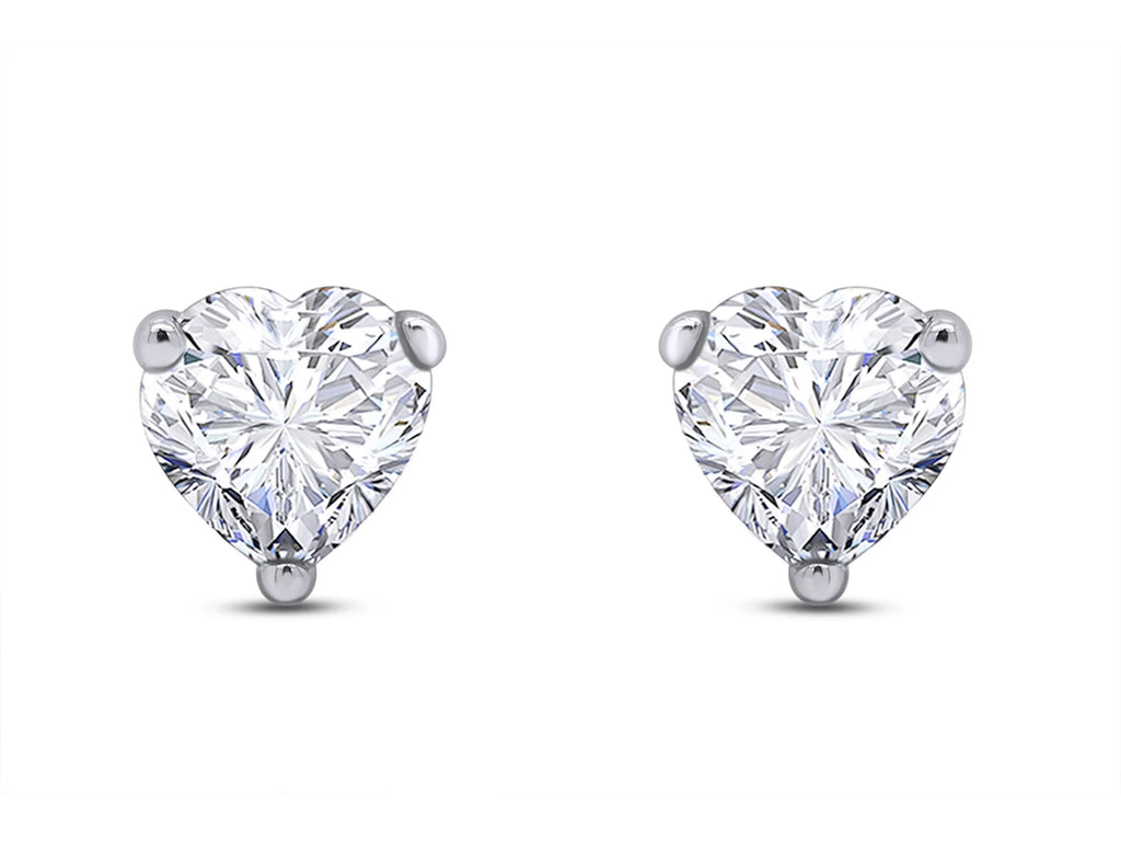 Cercei Placati cu Rodiu cu Cristale Zirconia Inima Crystal Hearts
