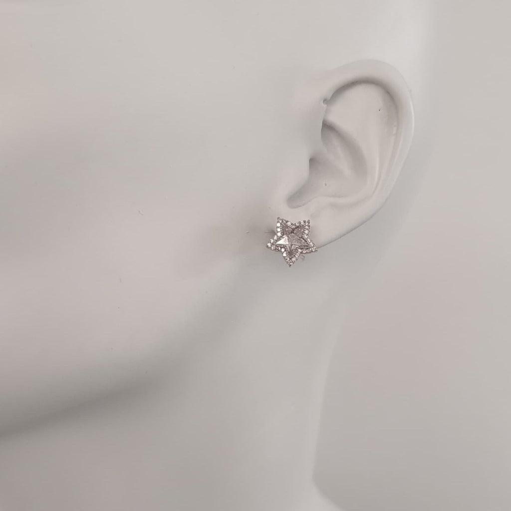 Cercei Placati cu Argint cu Cristale Zirconia Stellar