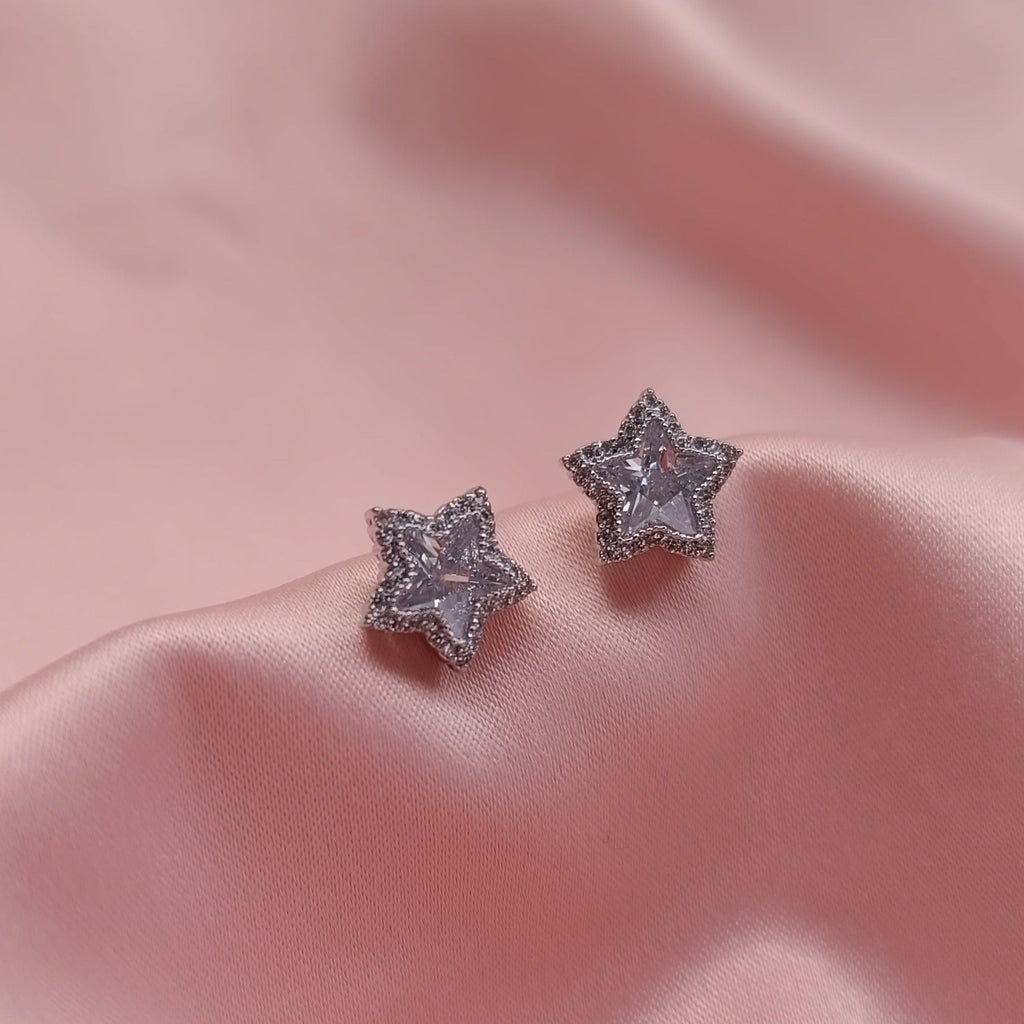 Cercei Placati cu Argint cu Cristale Zirconia Stellar