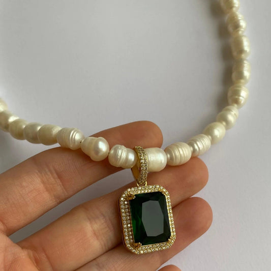 Colier cu Perle de Cultura Si Cristale Zirconia Contessa