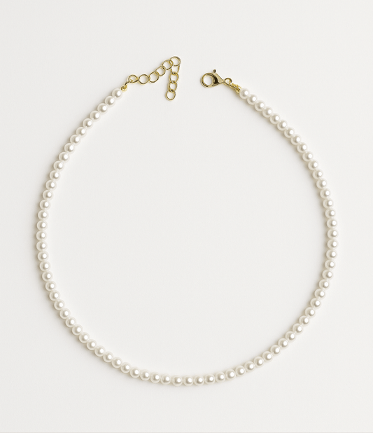 Colier Perle Albe 4mm tip Choker Bella