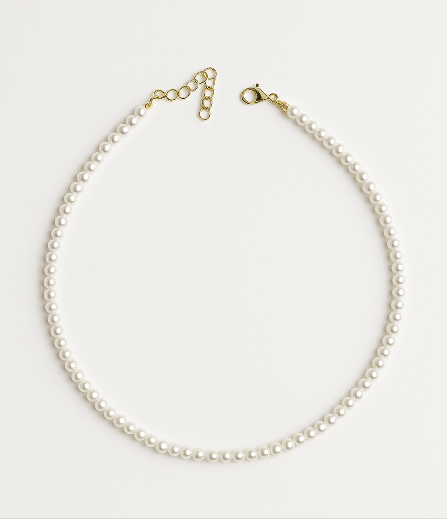 Colier Perle Albe 4mm tip Choker Bella