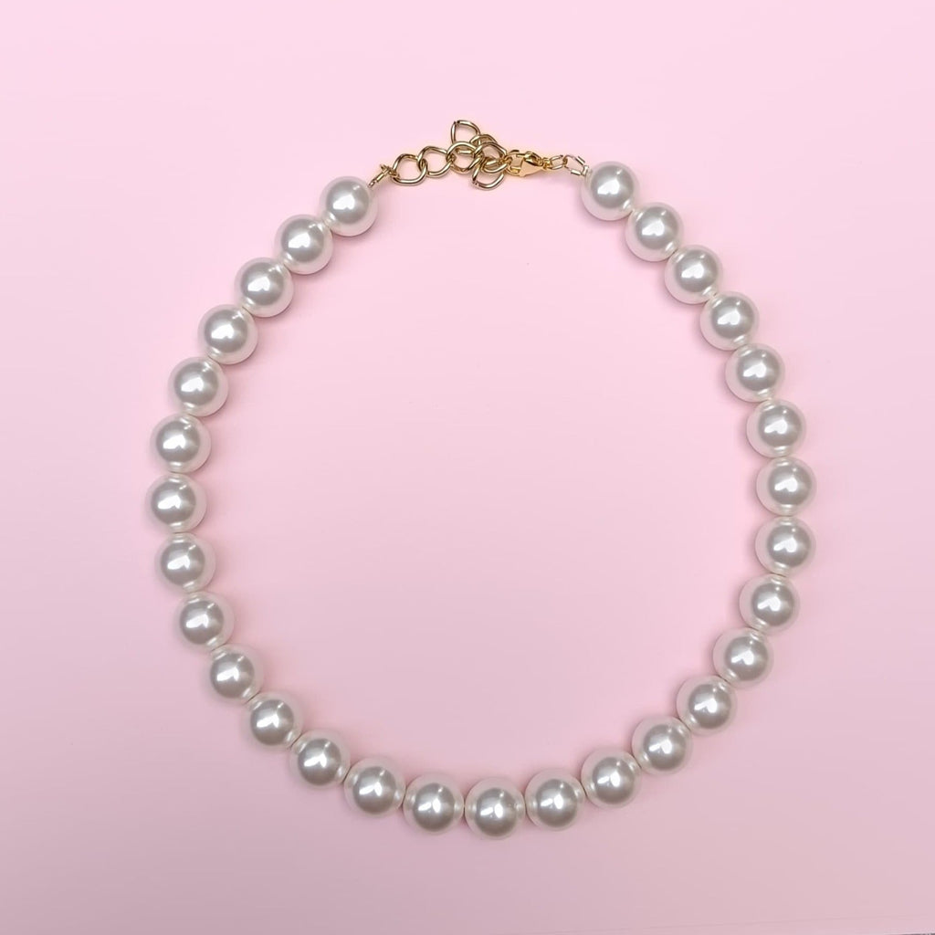 Colier tip Choker Perle Masive Sticla Meredith