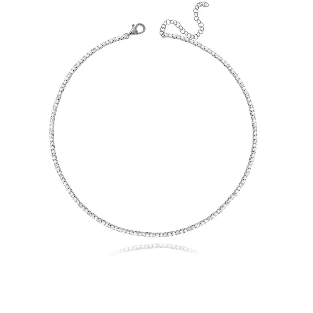Colier tip Tennis cu Cristale Zirconia 3mm Placat cu Aur Emily