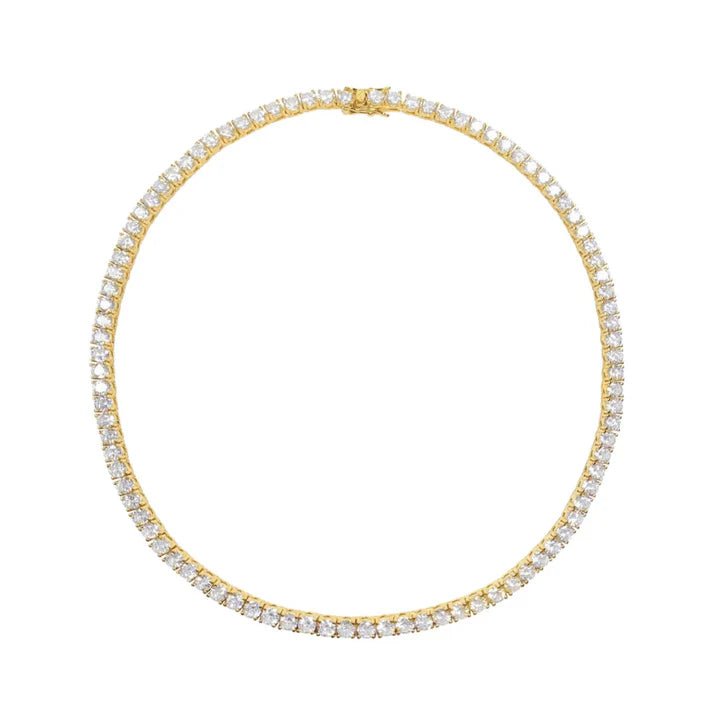 Colier Tip Tennis cu Cristale Zirconia 5mm Placat cu Rodiu Melody