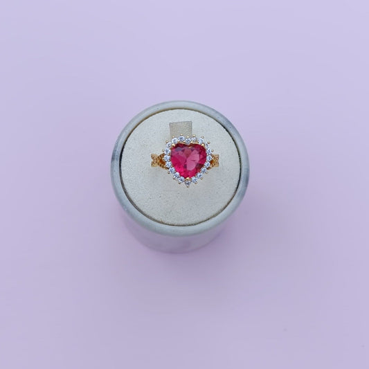 Inel Crystal Heart Red