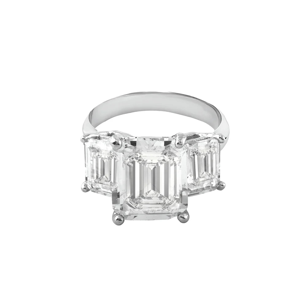 Inel Placat cu Rodiu cu Cristale Zirconia Brianna