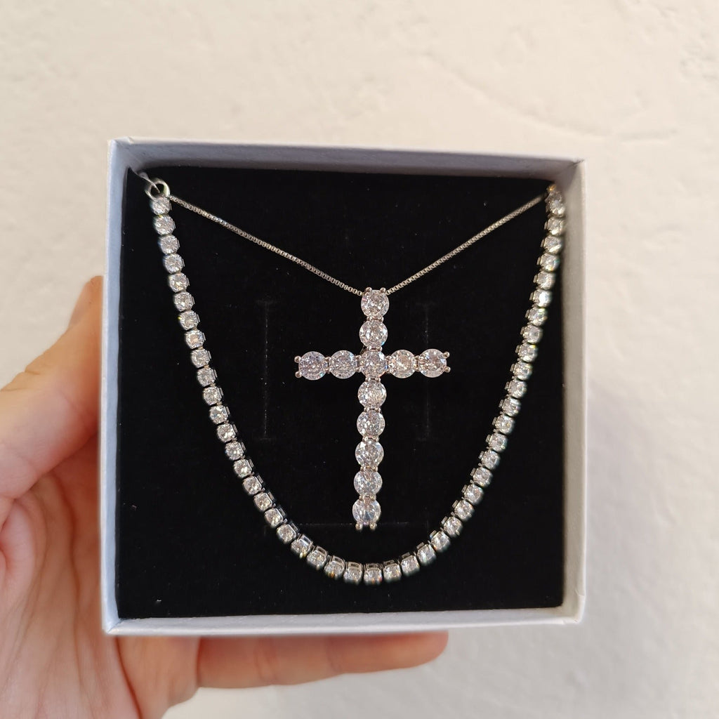 Set Tennis Zirconia Cross
