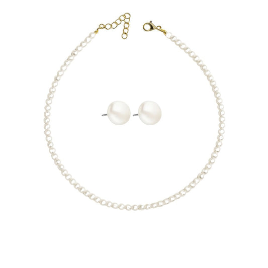 Set tip Choker din perle de sticla 4 mm Colier si Cercei Bella