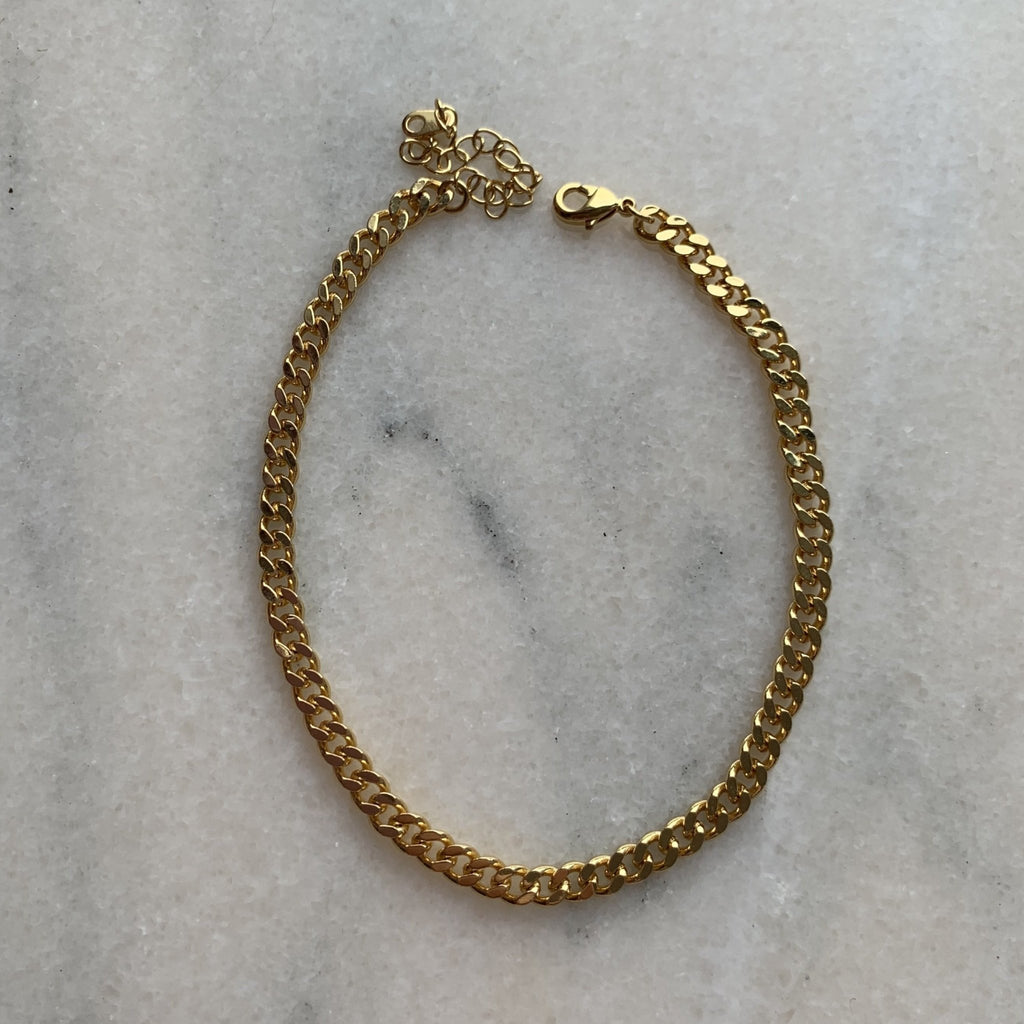 Bratara de glezna Curb Chain