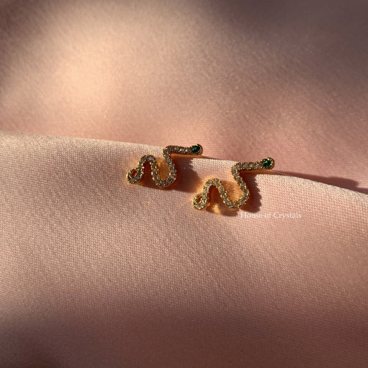 Cercei Ear Cuff Crystals Snake