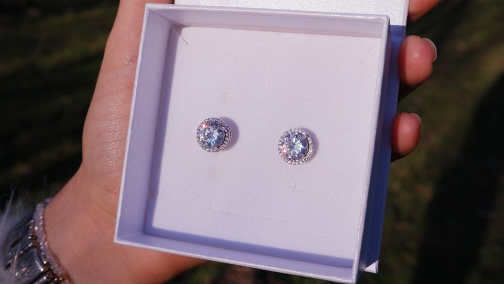 Cercei Placati cu Aur cu Cristale Zirconia Elisabeth