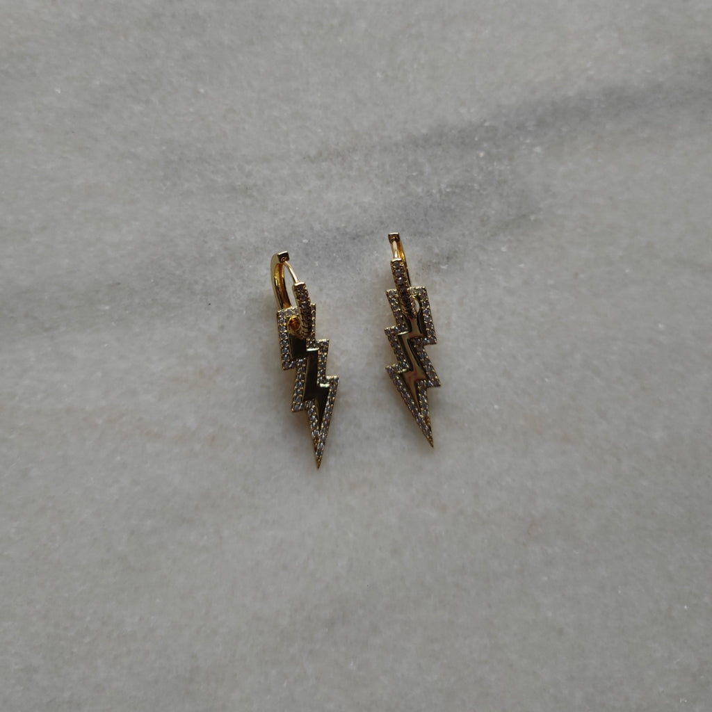 Cercei Placati cu Aur cu Cristale Zirconia Fulger McQueen