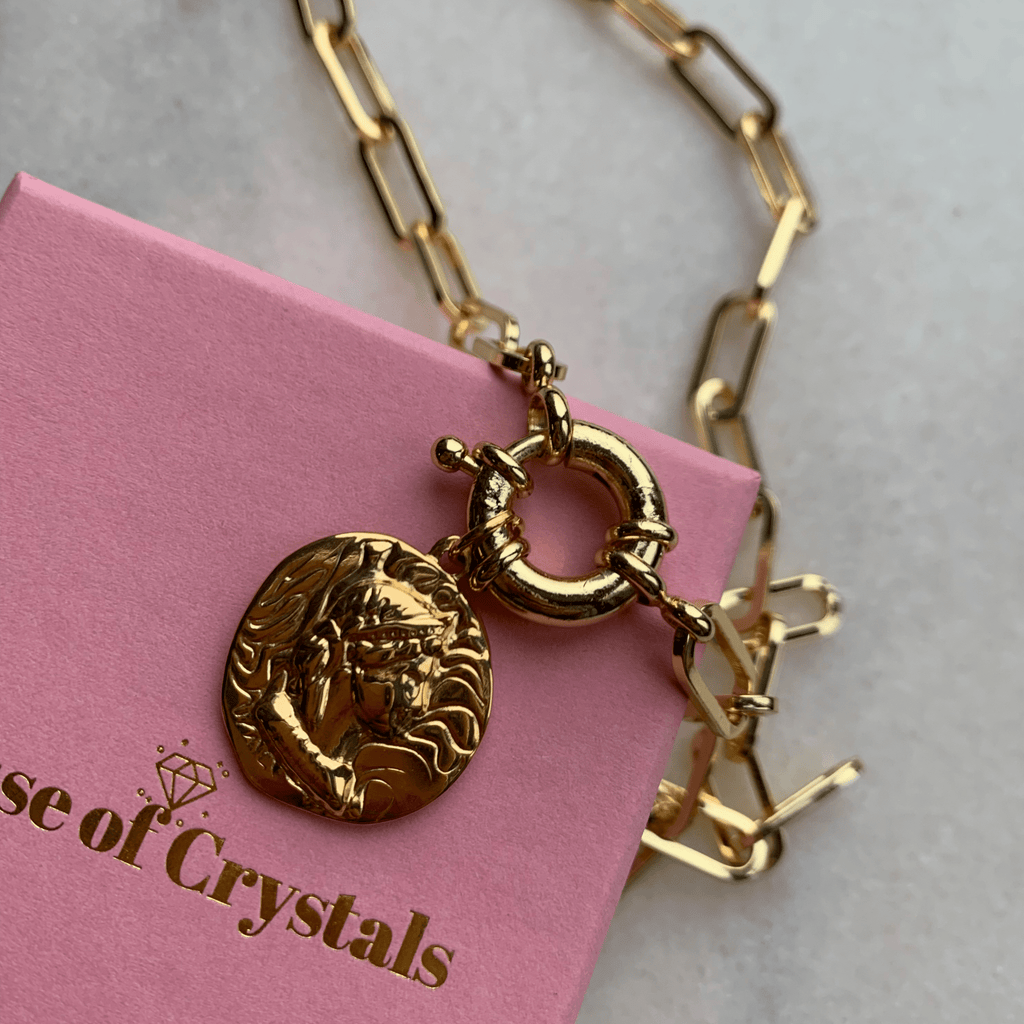 Colier Placat cu Aur cu Pandantiv Moneda Cassius