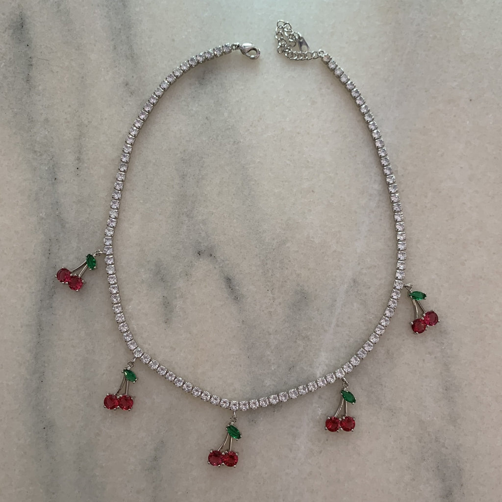 Colier tip Tennis Diamond Cherry