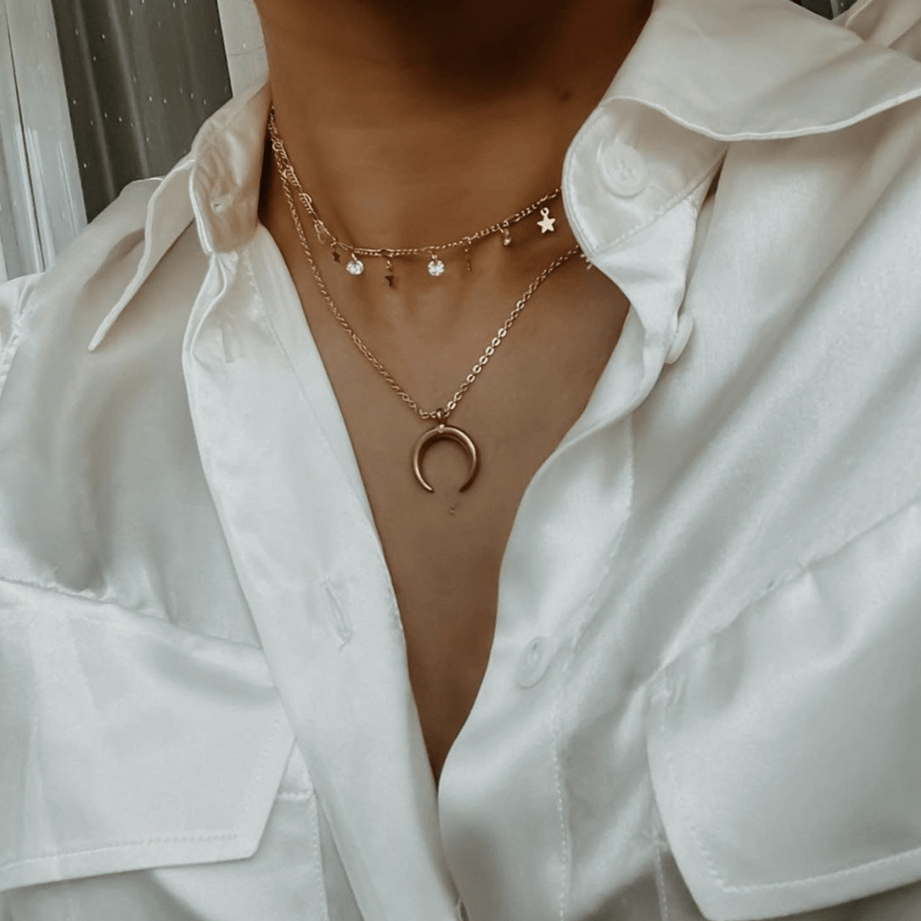 Colier tip Tennis placat cu aur Bright Star