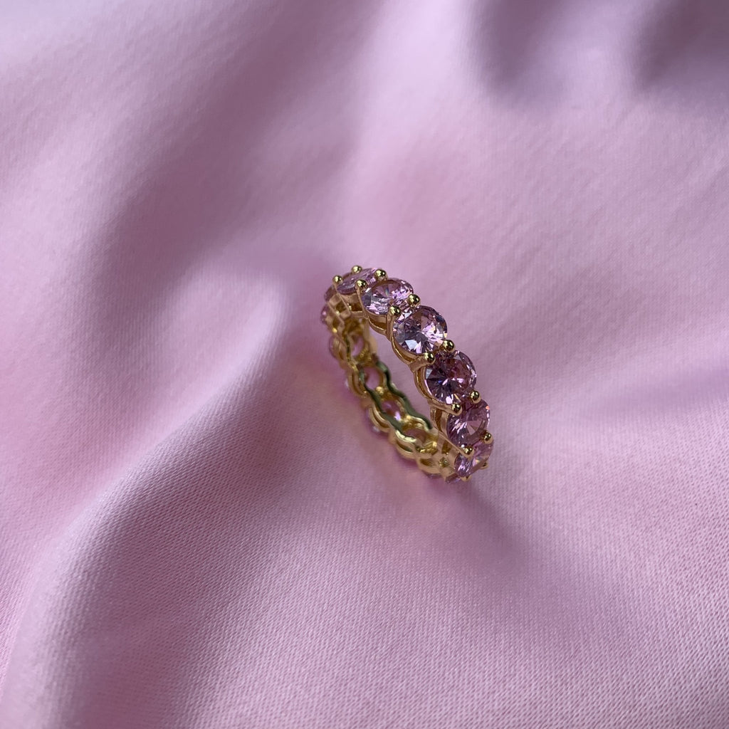Inel Pink Crystals