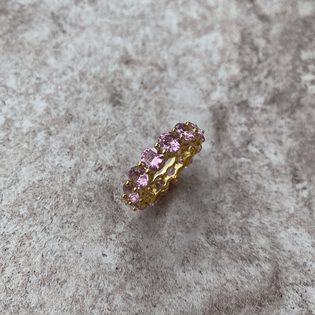 Inel Pink Crystals