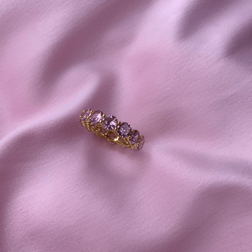 Inel Pink Crystals