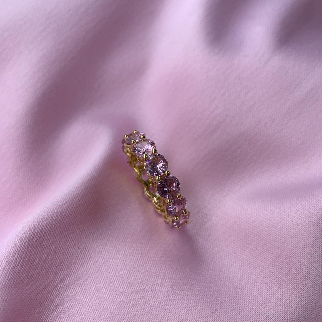 Inel Pink Crystals