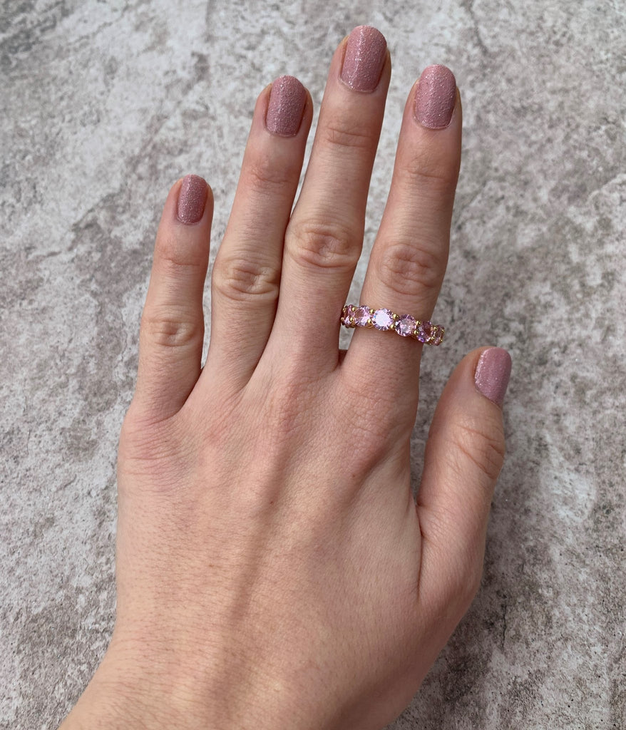 Inel Pink Crystals